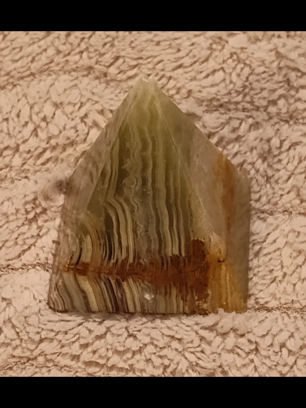Vintage! Natural Onyx Crystal Pyramid